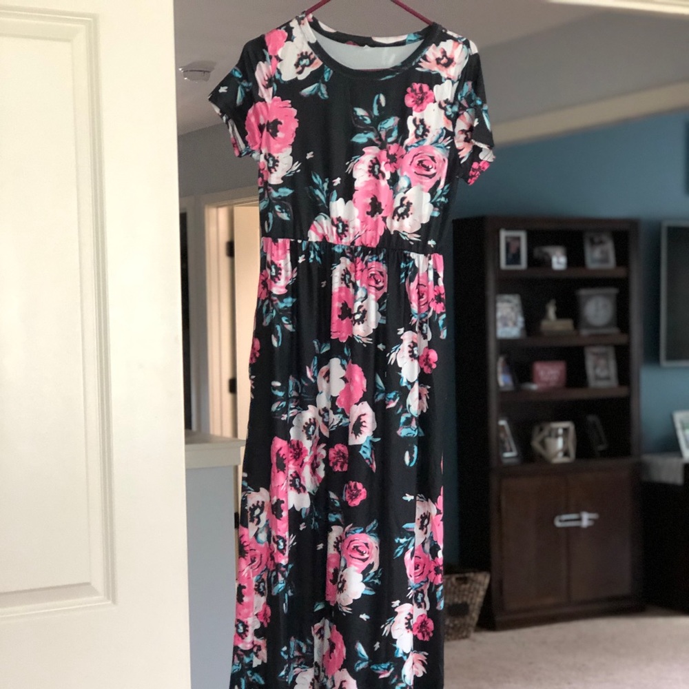 Boutique Maxi Dress with black background